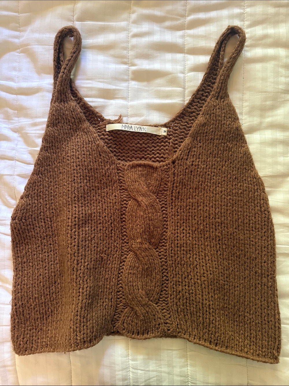 Brown wool/acrylic tank